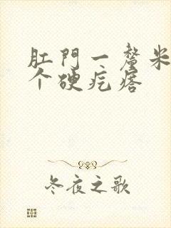 肛门一厘米处有个硬疙瘩