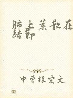 肺上叶散在微小结节