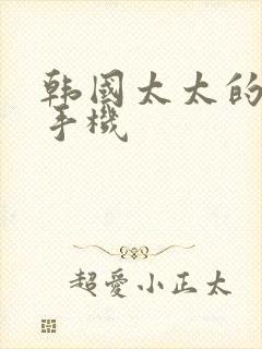 韩国太太的告白手机