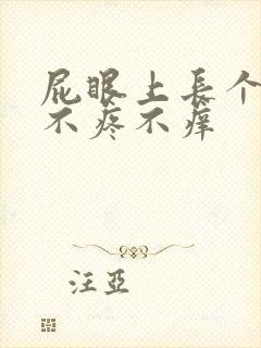 屁眼上长个疙瘩不疼不痒