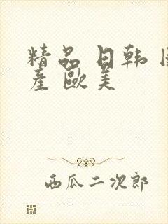 精品 日韩 国产 欧美封面