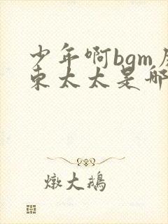 少年啊bgm房东太太是哪里人封面