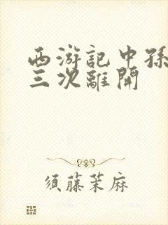 西游记中孙悟空三次离开