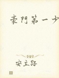 豪门第一少夫人