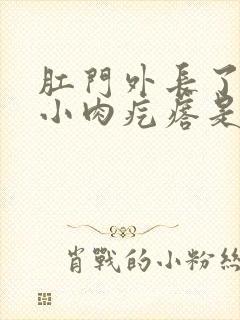 肛门外长了一个小肉疙瘩是怎么回事