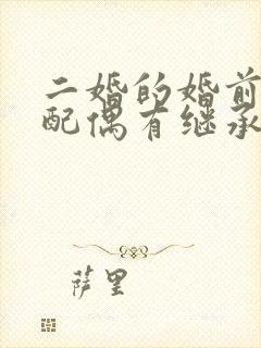 二婚的婚前财产配偶有继承权么