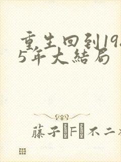重生回到1985年大结局