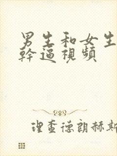 男生和女生一起干逼视频