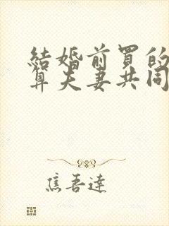 结婚前买的房子算夫妻共同财产