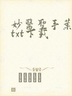 妙医圣手叶皓轩txt下载