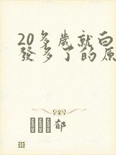 20多岁就白头发多了的原因