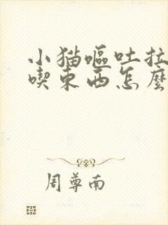 小猫呕吐拉稀不吃东西怎么办