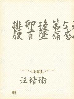 排卵后第5天小腹有坠痛感封面