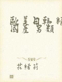 欧美日韩 精品国产 另类封面