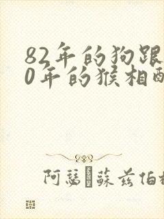 82年的狗跟80年的猴相配吗封面