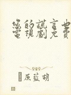 您的谎言也动听电视剧免费观看封面