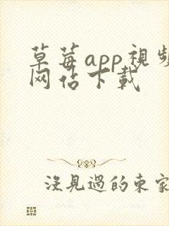 草莓app视频网站下载