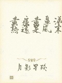 黄痰黄鼻涕是风热还是风寒感冒封面