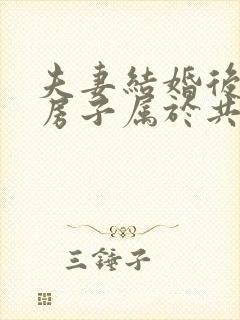 夫妻结婚后买的房子属于共同财产吗