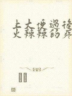 上大便过后肛门火辣辣的疼