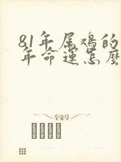81年属鸡的今年命运怎么样封面