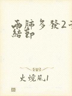 两肺多发2毫米结节