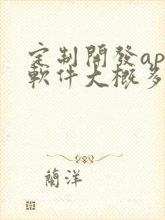 定制开发app软件大概多少钱