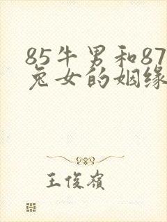 85牛男和87兔女的姻缘
