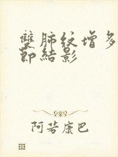 双肺纹增多左肺节结影