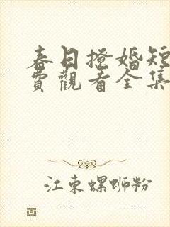 春日撩婚短剧免费观看全集