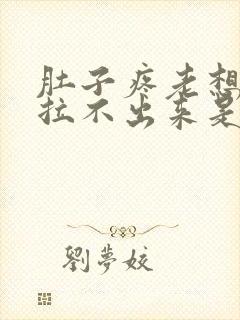 肚子疼老想拉屎拉不出来是怎么回事