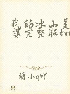 我的冰山美女老婆完整版txt下载封面