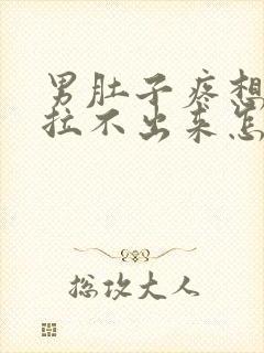 男肚子疼想拉屎拉不出来怎么回事