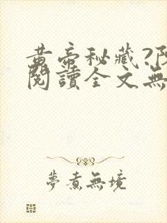 黄帝秘藏?陈启阅读全文无窗口