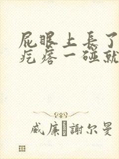 屁眼上长了个硬疙瘩一碰就疼