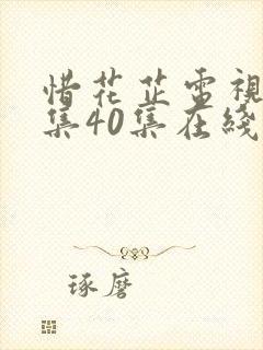 惜花芷电视剧全集40集在线观看