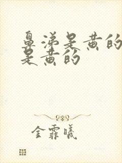 鼻涕是黄的痰也是黄的