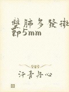 双肺多发微小结节5mm