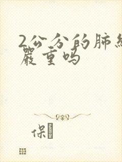 2公分的肺结节严重吗