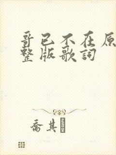 哥已不在原唱完整版歌词