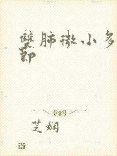 双肺微小多发结节