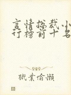 言情总裁小说排行榜前十名封面