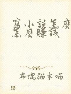 写小说怎么发布怎么赚钱