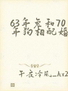 63年兔和70年狗相配婚姻如何封面