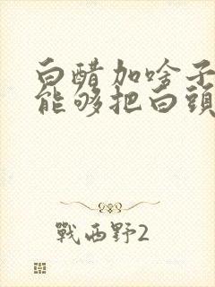 白醋加啥子东西能够把白头发变黑