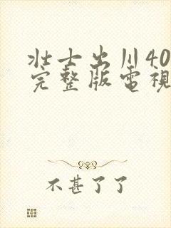 壮士出川40集完整版电视剧情