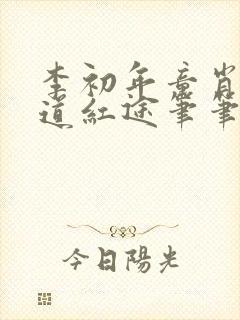 李初年童肖媛正道红途笔笔趣阁封面