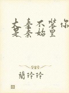 大秦不装你爹就是秦始皇