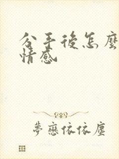 分手后怎么挽回情感