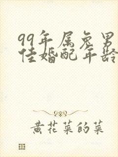 99年属兔男最佳婚配年龄